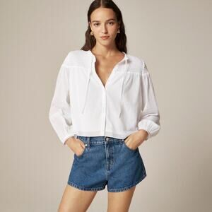 J.CREW Popover top in cotton voile Size - S